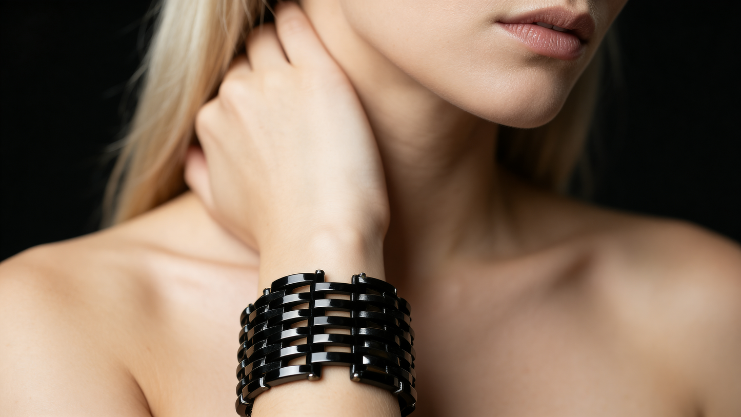 Bracelet Corne Noire & Argent 925