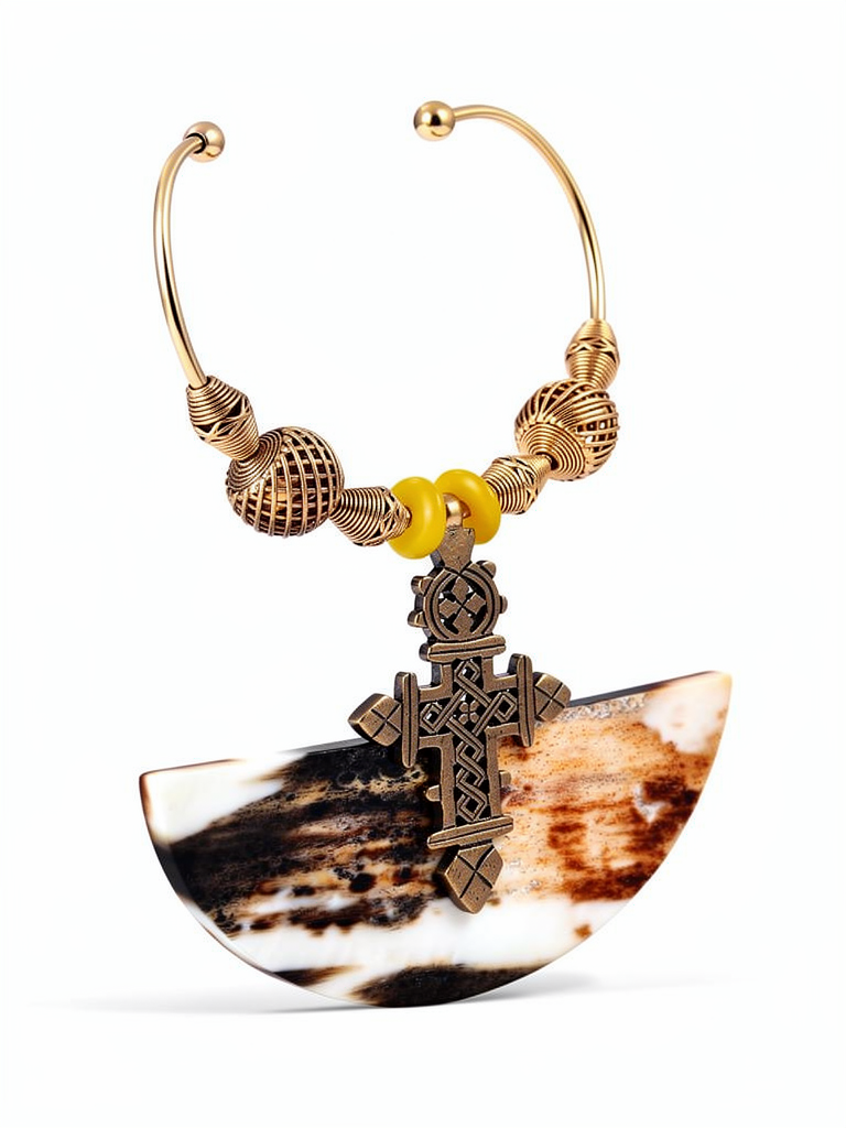 Collier croix éthiopienne