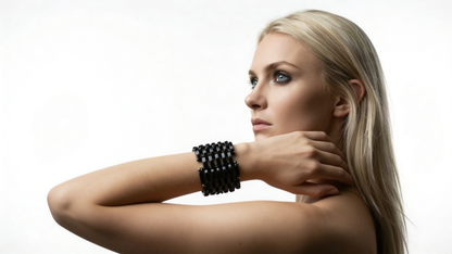 Bracelet Corne Noire & Argent 925