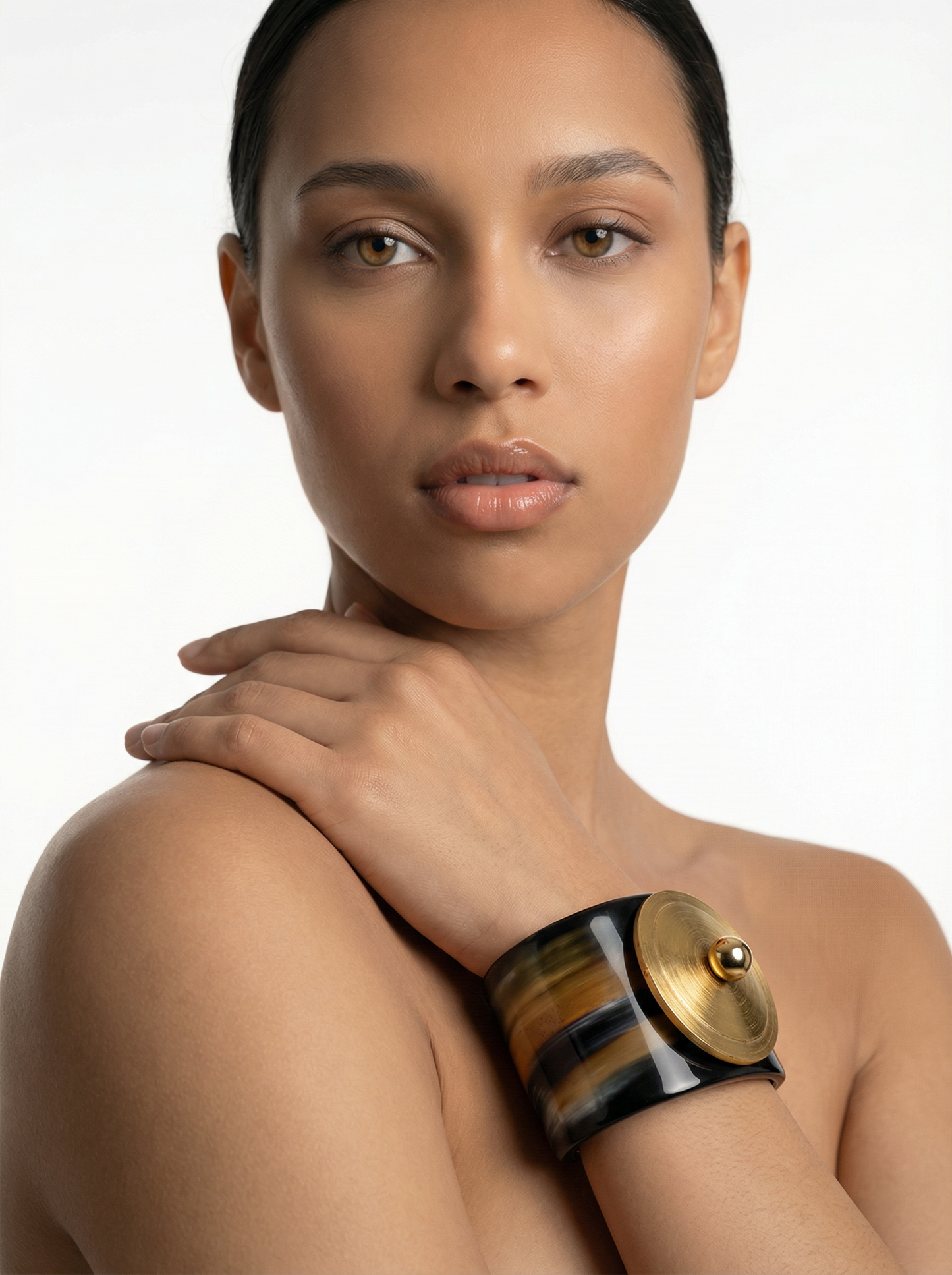 Bracelet grand disque de bronze