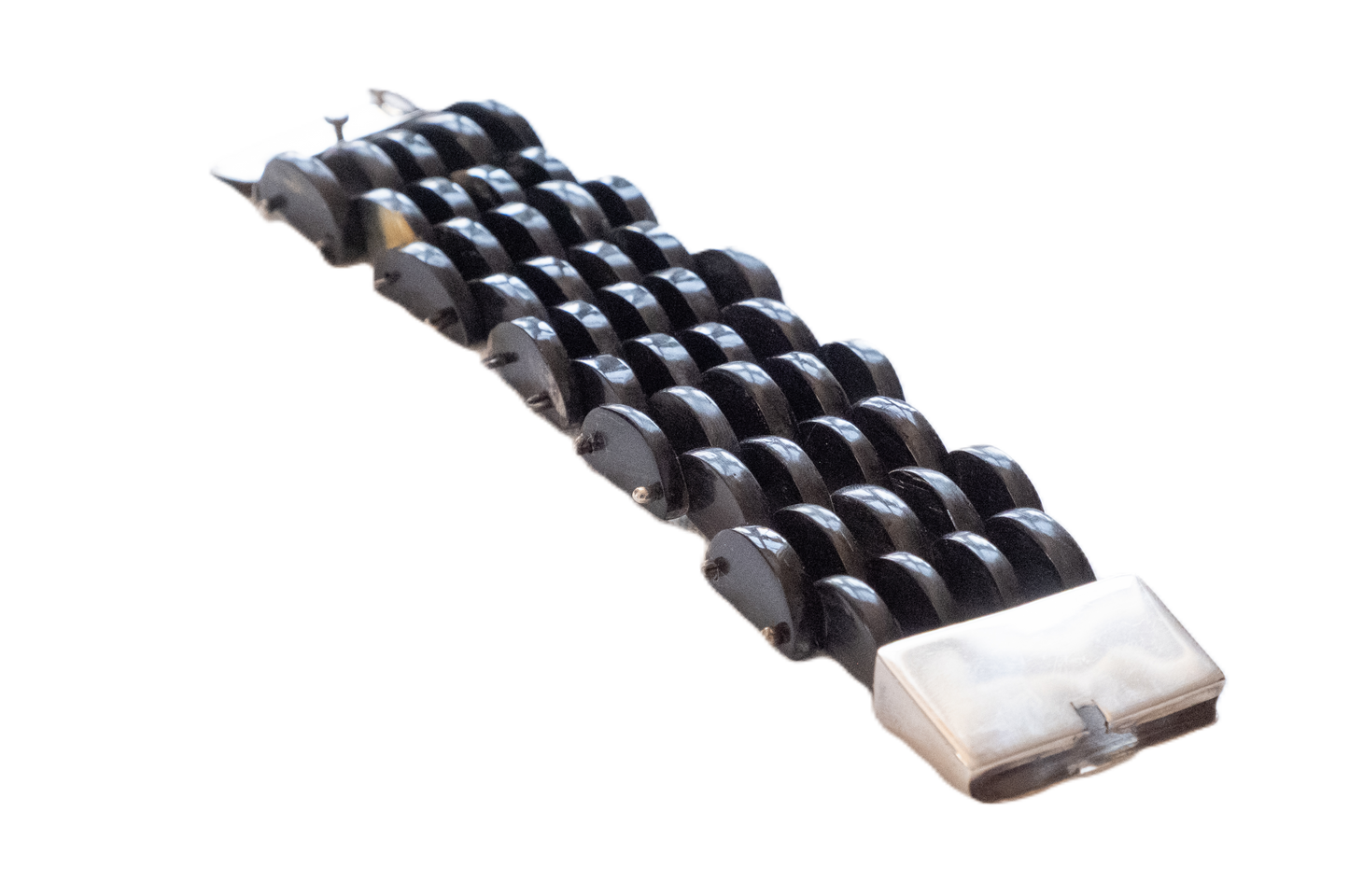 Bracelet en corne noire et argent 925