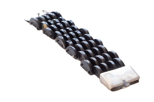 Bracelet en corne noire et argent 925