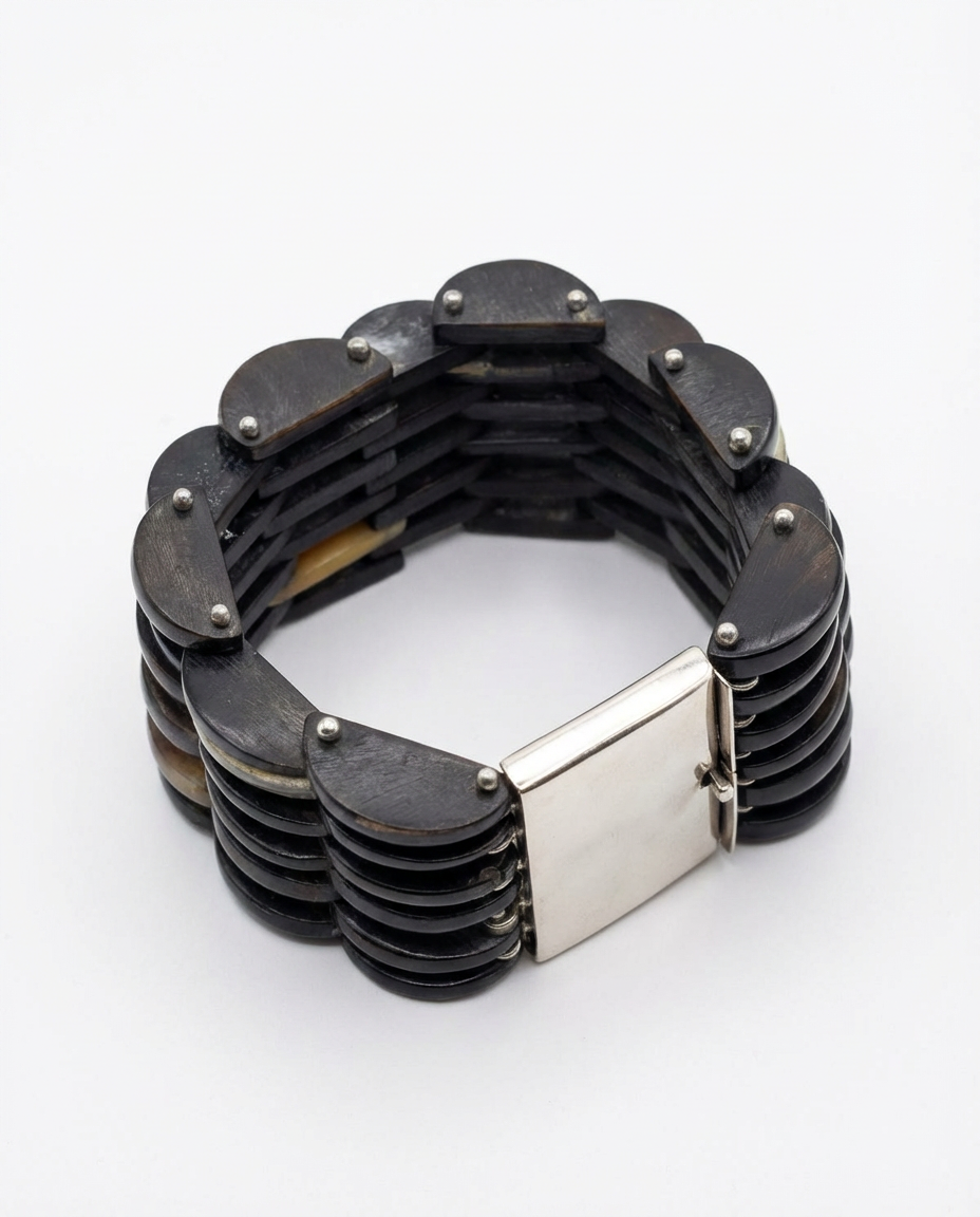 Bracelet corne et argent 925