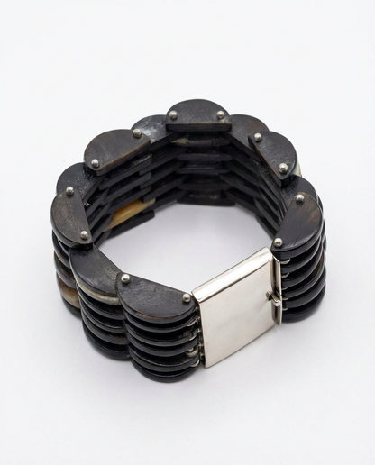 Bracelet corne et argent 925