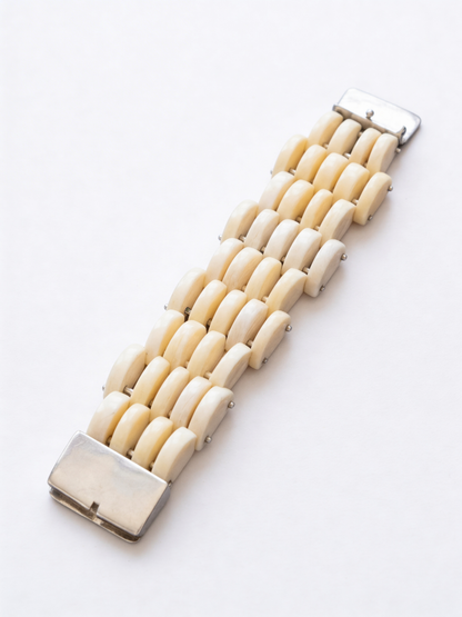 Bracelet  os monté et argent 925