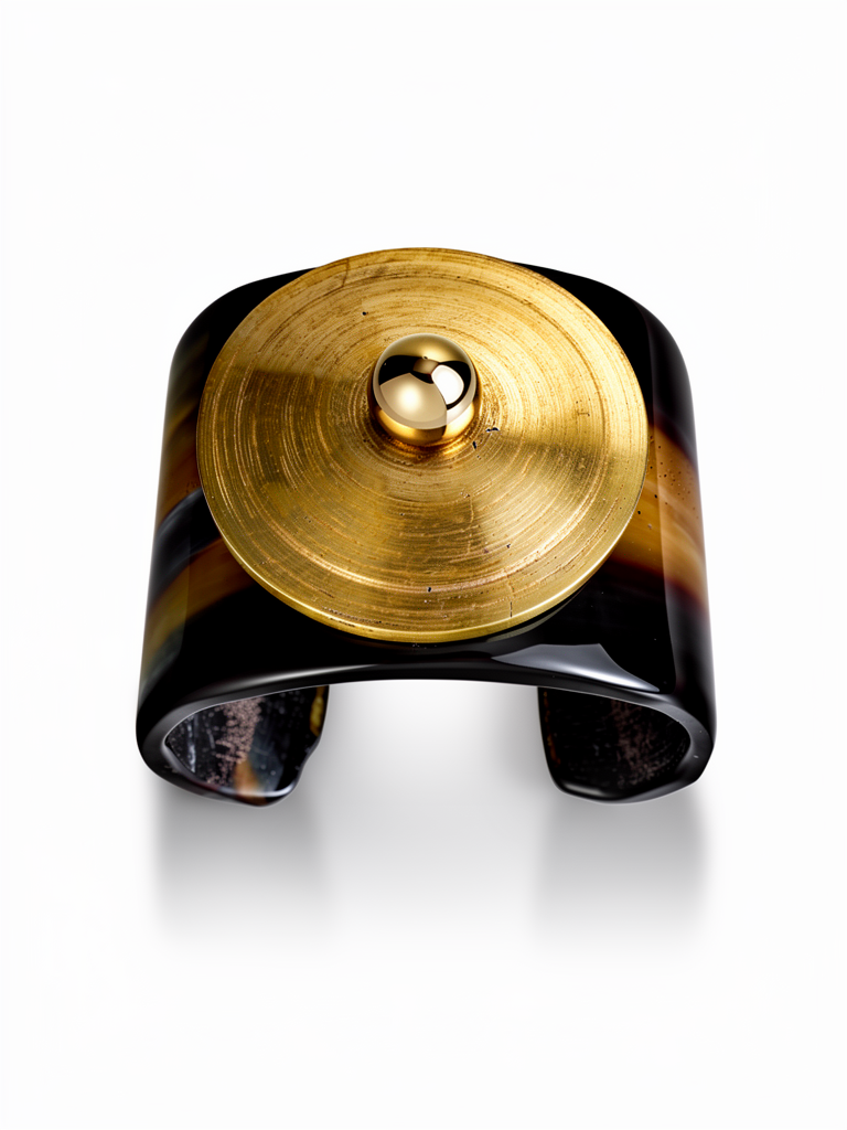 Bracelet grand disque de bronze
