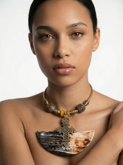 Collier croix éthiopienne