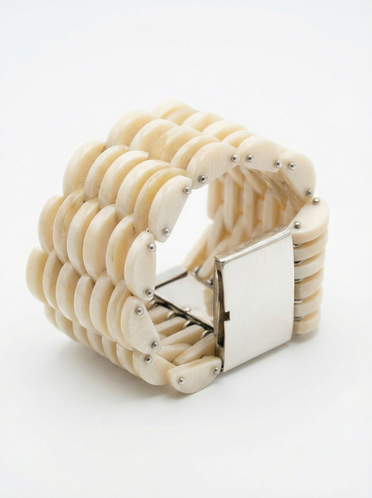 Bracelet  os monté et argent 925