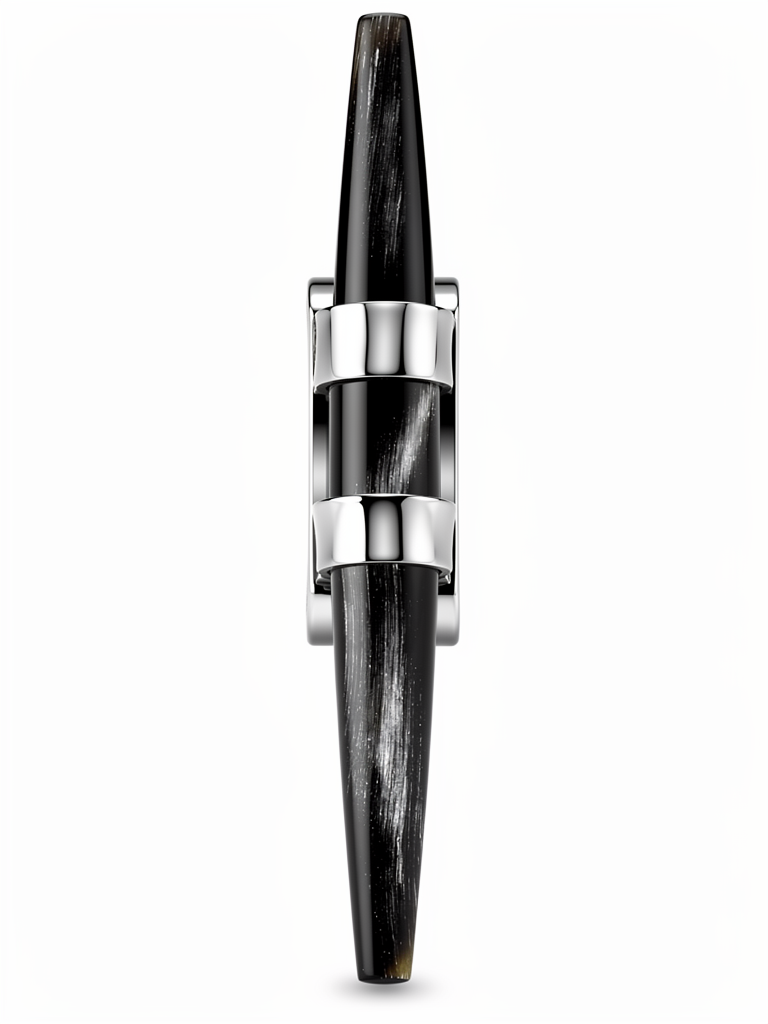 Black Bull Horn and Silver Ring