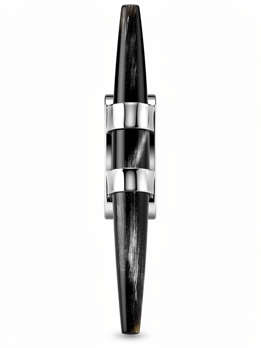 Black Bull Horn and Silver Ring